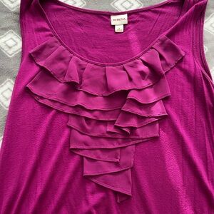 Merona Women's Fuchsia Ruffled Blouse